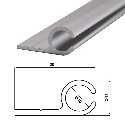 Kederschiene 100 aluminium - cm,