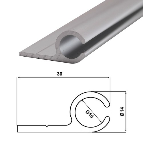 Kederschiene alu - (6€/m),